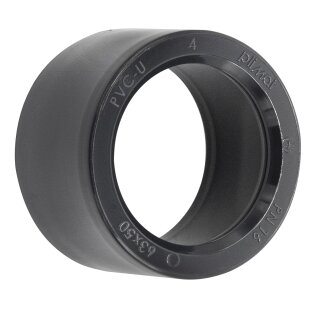 2x PVC-Reduzierung I 63 mm x 50 mm I Reduktionsmuffe I Rohr-Verbinder I bm185