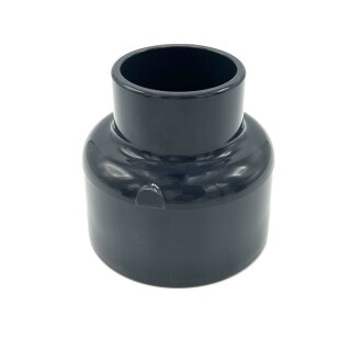 2x PVC Reduziermuffe I 90/75 mm x 50 mm I Reduktion / Reduzierung I PVC-Rohrmuffe mit 2-Anschlüssen I Schlauchadapter I Rohr-Verbindungsstück für PVC-Rohre und PVC-Fittinge I bm211