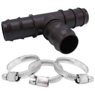 3x PP T-Stücke mit Tüllen-Anschluss in verschiedenen Größen 25 mm bm323