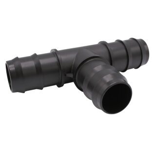 2x PP T-Stück 90° Tüllen-Anschluss I 32 mm I 1 Zoll I Schlauchverteiler I bm195