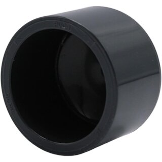 2x Baumaxxe PVC-U Klebekappe I 20 mm Innendurchmesser I Grau I für PVC-Rohre und Fittinge I Aquaristik Pool- Teich- und Schwimmbadbau Abwasser- und Entwässerungssysteme Gartenbewässerung I bm250