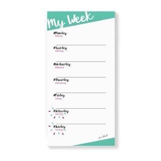 1 Notizblock Mein Wochenplaner mit magnetischer Rückseite