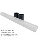 2x PVC Sichtglas mit Klebemuffen I 50 cm Rohr x 50 mm Muffen I PVC Schauglas Bausatz I transparentes Verbindungsstück für PVC-Rohre und PVC-Fittinge I bm180