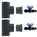 2 Entleerungs-Sets I T-Stücke 50 mm I...