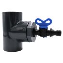 3 Entleerungs-Sets I T-Stücke 50 mm I Reduzierungsstück 50 mm x 1/2 Zoll I Ablasshahn 1/2 Zoll I bm380