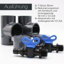 2 Entleerungs-Sets I T-Stücke 50 mm I...