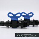 3 Entleerungs-Sets I T-Stücke 32 mm I Reduzierungsstück 32 mm x 1/2 Zoll I Ablasshahn 1/2 Zoll I bm183