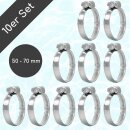 Schlauchschellen Set I 10 Stück I 50-70mm I 9 mm...