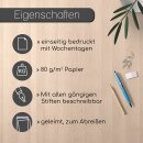 1 Schreibtisch-Unterlage Mein Wochenplaner mit Flamingo-Motiv I dv_002 I DIN A3