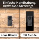 iSecur Blende passend für Aqara Doorbell Camera Hub G410 aus Acryl schwarz I Video-Doorbell I Klingelschild I 100 x 260 mm I Türstation Platte für Klingel I az286