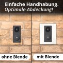 iSecur Blende passend für Aqara Doorbell Camera Hub G410 aus Acryl weiß I Video-Doorbell I Klingelschild I 140 x 175 mm I Türstation Platte für Klingel I az288