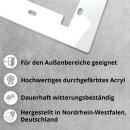 iSecur Blende passend für Aqara Doorbell Camera Hub G410 aus Acryl weiß I Video-Doorbell I Klingelschild I 140 x 175 mm I Türstation Platte für Klingel I az288