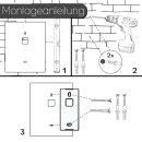 iSecur Blende passend für Aqara Doorbell Camera Hub G410 aus Acryl weiß I Video-Doorbell I Klingelschild I 140 x 175 mm I Türstation Platte für Klingel I az288