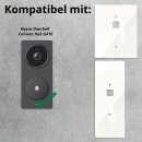 iSecur Blende passend für Aqara Doorbell Camera Hub G410 aus Acryl weiß I Video-Doorbell I Klingelschild I 140 x 175 mm I Türstation Platte für Klingel I az288