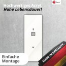 iSecur Blende passend für Aqara Doorbell Camera Hub G410 aus Acryl weiß I Video-Doorbell I Klingelschild I 100 x 260 mm I Türstation Platte für Klingel I az289