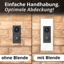 iSecur Blende passend für Aqara Doorbell Camera Hub G410 aus Acryl weiß I Video-Doorbell I Klingelschild I 100 x 260 mm I Türstation Platte für Klingel I az289