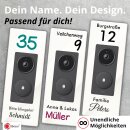iSecur Acryl Blende personalisiert Premium weiß - Passend für Aqara Doorbell Camera Hub G410 - Edle Türstation-Platte 260x100 mm - Klingelschild mit Wunschdruck I az290