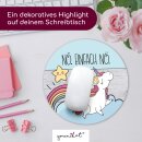 Mauspad mit Motiv – Einhorn Nö. Einfach Nö. blau rund - Ø 22 cm I dv_221