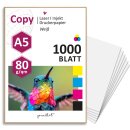 1000 Blatt blanko 80 g/m² Papier in weiß I...