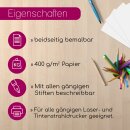 50er Set blanko Bastelkarton DIN A7 - 400 g/qm