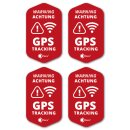 iSecur 4er GPS Tracking Aufkleber Set I 3 x 5 cm I...