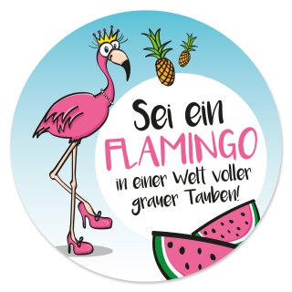 Flamingo Mauspad Tropical I &Oslash; 22 cm rund I Mousepad mit Spruch I in Standard-Gr&ouml;&szlig;e, rutschfest I f&uuml;r M&auml;dchen Teenager Frauen I dv_236