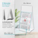 Timr Tischkalender 2026 klein zum Aufstellen - 3 Monatskalender mit Schieber - Kalender für Tisch Büro - Motiv Karibik I tr358
