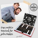 younikat Aufkleber passend für Merci Schokolade - Beste Mama - zum Muttertag Geburtstag Dankeschön - 2 Sets selbstklebende Sticker - Geschenkidee kreativ individuell - ohne Schokolade I you0206
