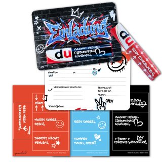 younikat Einladungskarten mit Riegel Stickern DIN A6 Einladung