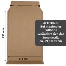 easydruck24de Versandtaschen B4 Wellpappe 5er Set I Umlaufender Kantenschutz und variable Füllhöhe I 250 x 352 mm naturbraun I Ideal für Kataloge Prospekte Zeitschriften und Warensendungen | az325
