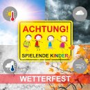 Achtung Spielende-Kinder I Aluverbund-Schild I 40 x 30 cm...