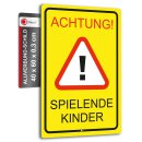 XXL Warnschild I Spielende-Kinder I Aluverbund-Schild I 40 x 60 cm I hin_401