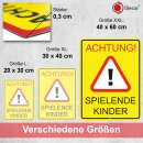 XXL Warnschild I Spielende-Kinder I Aluverbund-Schild I 40 x 60 cm I hin_401