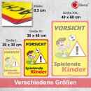 XL Warnschild I Spielende-Kinder I Aluverbund-Schild I 30 x 40 cm I hin_402
