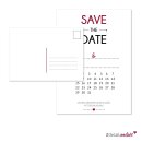 15 Postkarten Save the Date Kalendarium I DIN A6