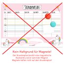Einhorn-Stundenplan mit magnetischer Rückseite in rosa I DIN A4 I zum Schulanfang I für Mädchen I magnetisch abwischbar wiederbeschreibbar I dv_515