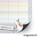 younikat Stundenplan magnetisch abwischbar I Einhorn I inkl. Stift I wiederbeschreibbar I Einschulung I dv248