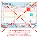 younikat Stundenplan magnetisch abwischbar I Einhorn I inkl. Stift I wiederbeschreibbar I Einschulung I dv248