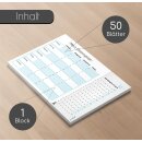 Notiz-Block Mein Essensplaner I DIN A4 I blau