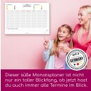 Monatsplaner bunt undatiert I DIN A4 Block zum Abreißen I 50 Blatt