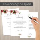Briefpapier Set Rose Motiv I 50 Blatt 90 g/m²  DIN A4 I Schreibpapier I dv_017