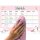 Einhorn-Stundenplan mit selbstklebender R&uuml;ckseite in rosa I DIN A4 I dv_516