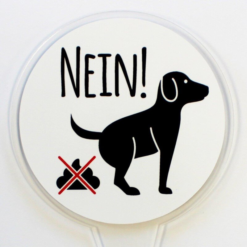 ISecur Steckschild „Hunde Koten Verboten“ – 16 X 24 Cm, Wetterfest, Aus Acryl
