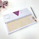 Jahresunabh&auml;ngiger Tisch-Kalender I Boho Style