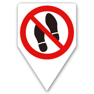 Steckschild Betreten verboten I Größe 20 x 30 cm