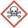 Gefahrstoffaufkleber I GHS06: Sehr giftig I 10 x 10 cm I Gefahrstoffsymbol zur Sicherheit