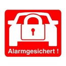 2 STK Aufkleber Alarmgesichert Autoalarm Kfz Alarm...