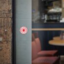 iSecur 2 Stück Aufkleber Alarmgesichert I 40 mm I Durchmesser innenklebend I hin_532