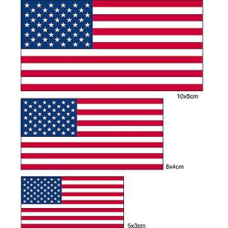Aufkleber &quot;Amerika&quot;, Sticker, Fahne, Flagge, 3erSet, Autoaufkleber, Wappen