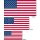 Aufkleber &quot;Amerika&quot;, Sticker, Fahne, Flagge, 3erSet, Autoaufkleber, Wappen
